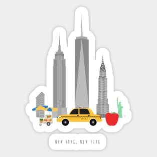 New York City, NYC Skyline Sticker